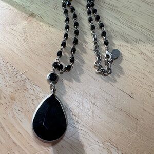 Beautiful Robert Rose Elegant Black and Silver Necklace